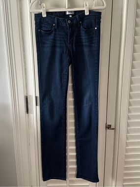 PAIGE “Skyline Straight” Dark Blue Women's Straight Leg Jeans